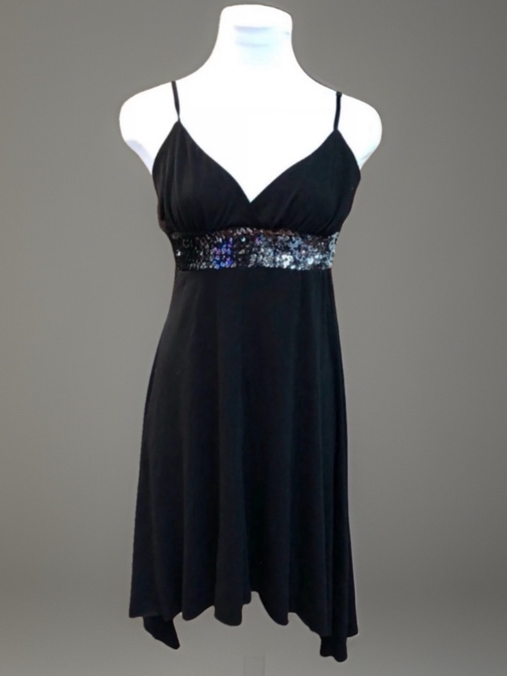 Vintage 1990 Black Empire Waist Sequin Evening
Party Versatile Cocktail …